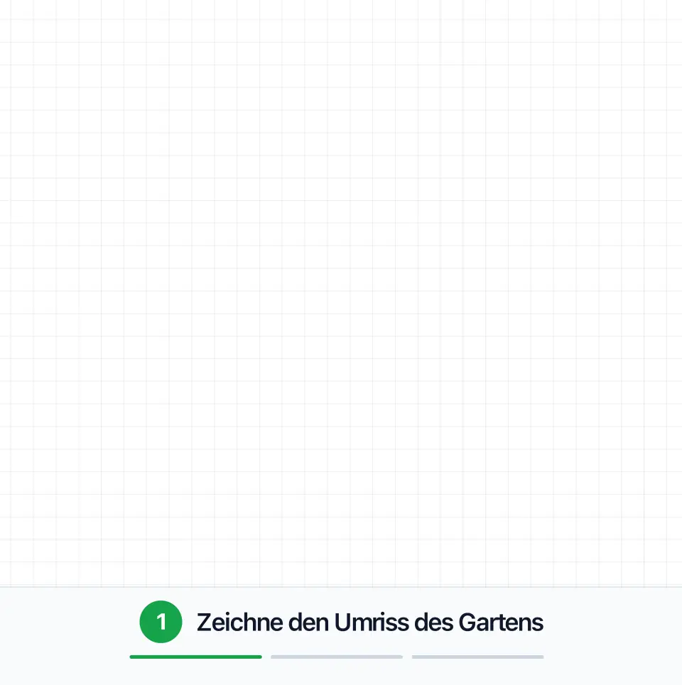 SprinklerMap-Animation: Zeichnen des Gartenumrisses, Setzen der Sprinkler und Simulation der Bewässerung